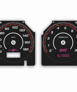 Custom Order: Subaru Forester SF5 Gauge Face – Manual – Black