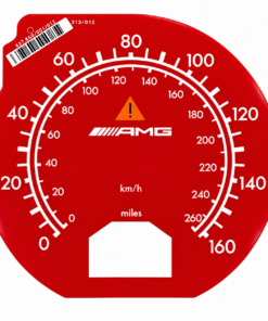 Custom Order: Mercedes AMG V8 Kompressor Instrument Gauge Face Tachometer – MPH/KMH – Red