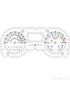 Ford Mustang Shelby GT500 (2010-2013) Gauge Face - White