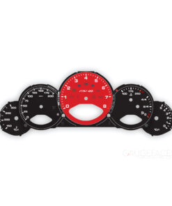 Custom Order: For Porsche 911 997.1: Gauge Faces – 4.0 Logo – Black with Guards Red Tachometer