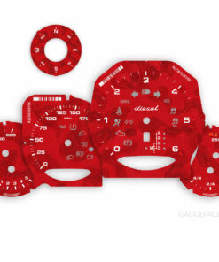 Custom Order: For Porsche 958 Diesel Gauge Faces: Guards Red - Topography / Compass
