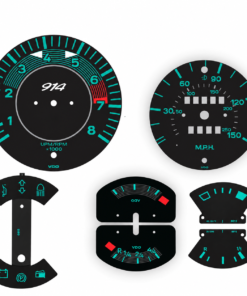 B2B: For Porsche 924/914 Gauge Faces - Metal Base - 356 Retro Design