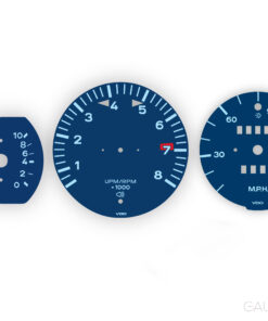 Custom Order:  Porsche 914 6 Gauge Faces - Blue