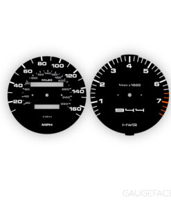 Custom Order: Porsche 944 Tachometer + Speedometer - Black