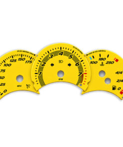 Custom Order: For Porsche Boxster 986 (Gen 1): Gauge Faces – Speed Yellow – US – (OEM Font)