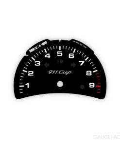 Custom Order: For Porsche 911 996 - Gauge Face Tachometer - Black - Custom Logotype