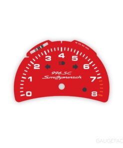 Custom Order: Porsche 911 996.2 Gauge Face Tachometer - Red