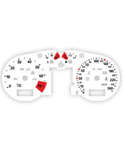 Audi TT (1998-2006, 8N, 1 Gen) Gauge Face – White