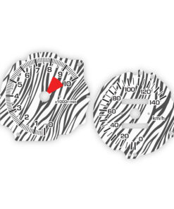 Honda Beat (1991-1996) Gauge Faces - mph / kmh - Zebra Edition