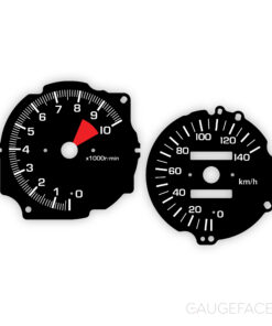 Honda Beat (1991-1996) Gauge Faces - mph / kmh - Black