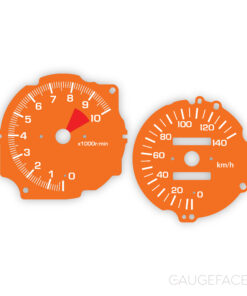 Honda Beat (1991-1996) Gauge Faces - mph / kmh - Orange