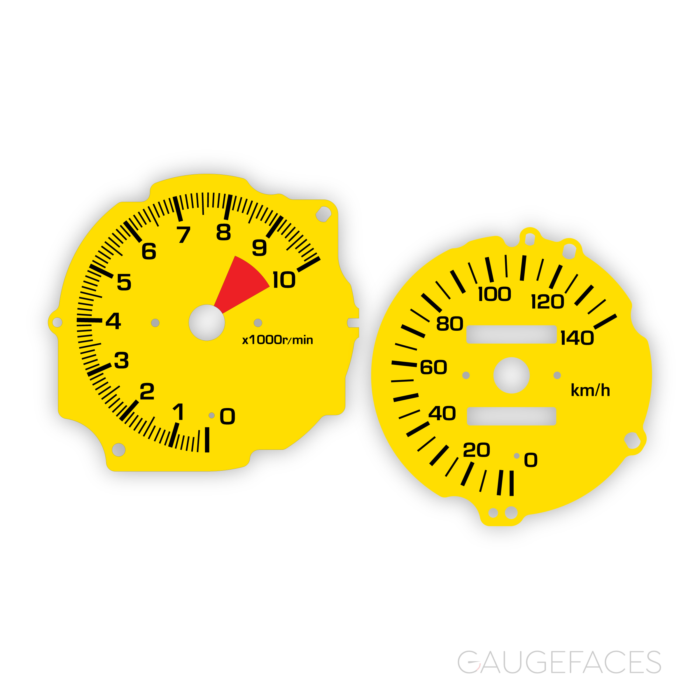 Honda-Beat-gauge-faces---yellow--kmhh