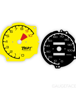 Custom Order: Honda Beat Gauge Faces - Yellow/Black