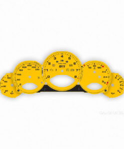 Custom Order: For Porsche 997 Gauge Faces - EU - MT - Speed Yellow - Custom Logotype
