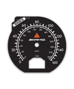 Custom Order: Mercedes W140 129 AMG Gauge Face Speedometer - Black