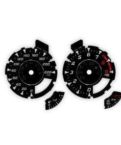 Mercedes-Benz SLS AMG Gauge Faces – KM/H to MPH Conversion - Black