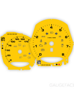 For Porsche 718 / 981 Boxster & Cayman (2.0/2.7L, S 2.5/3.4L): Gauge Faces – OPTIONS – Speed Yellow