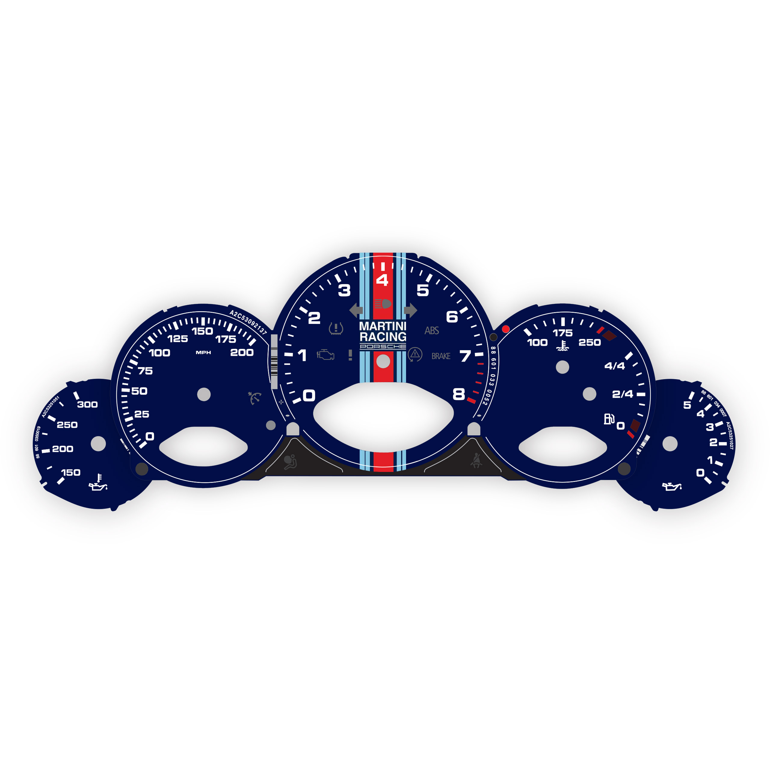 Porsche-911-997.1-gauge-face-manual-US-Dark-Blue-Martini-Edition