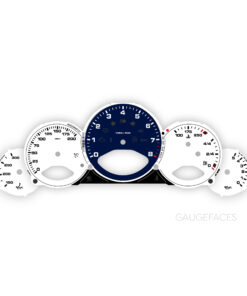 For Porsche 911 997 (Gen 1&2): Gauge Faces Set - OPTIONS - White / Dark Blue