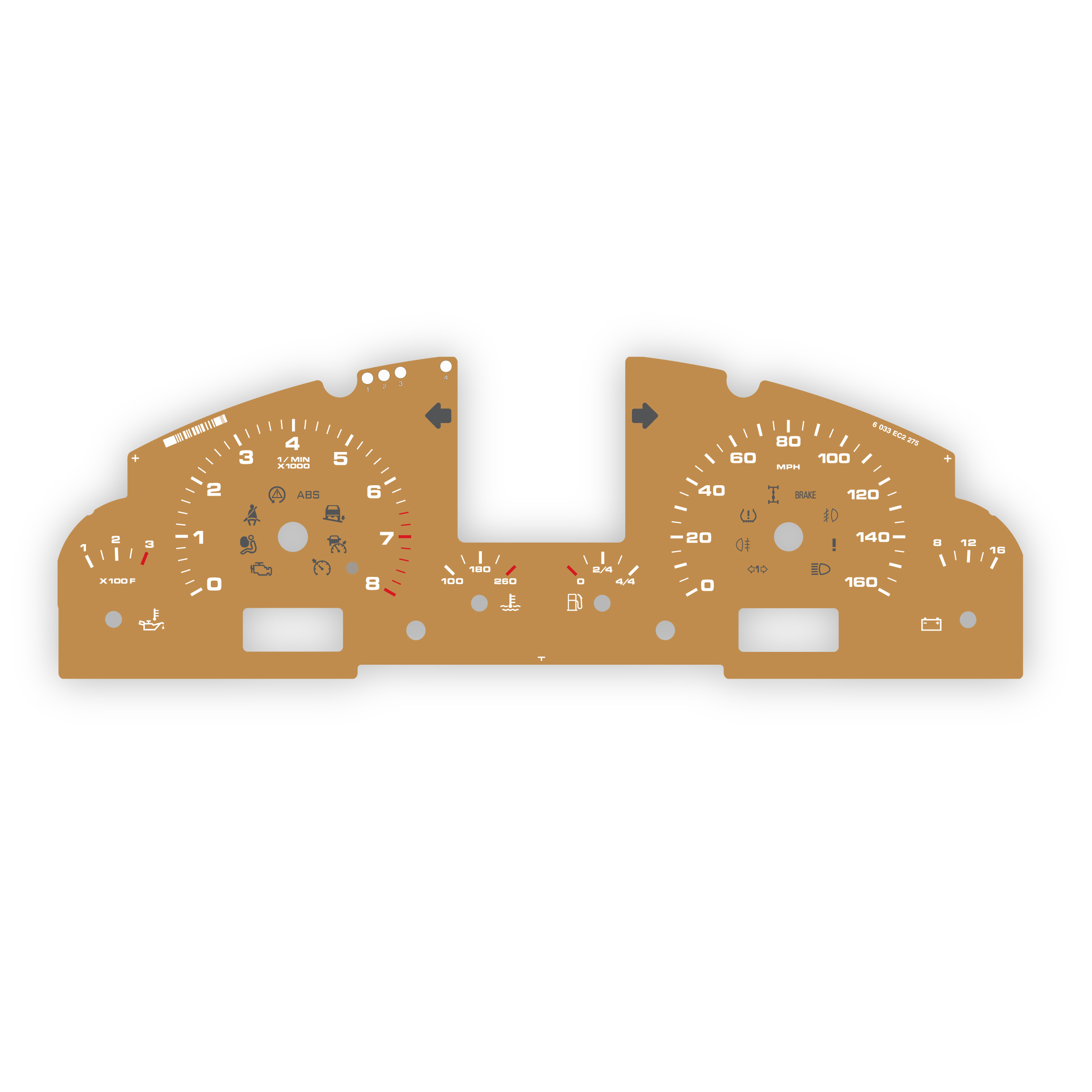 Porsche-955-957-gauge-face---Sand-Beige---US