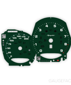 For Porsche 718 & 981 Spyder: Gauge Faces – OPTIONS – Dark Green