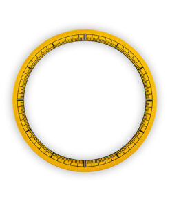 Porsche Sport Chrono Dashboard Stopwatch Outer Trim Ring / Bezel - Speed Yellow