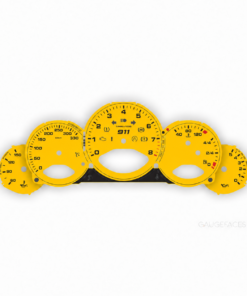 For Porsche 911 997 (Gen 1): Gauge Faces – Speed Yellow - Manual