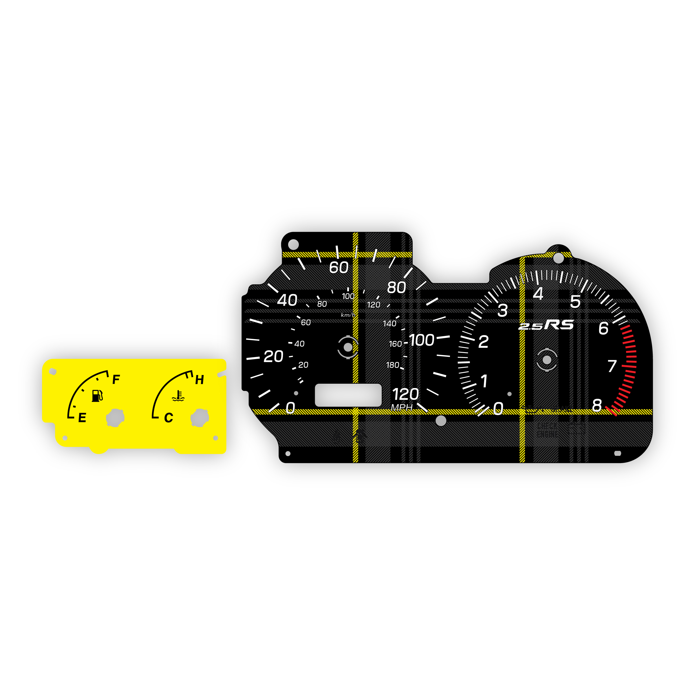 Subaru-imperza-2.5-RS-custom-gauge-faces---custom-plaid