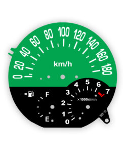 Toyota bB (2003–2006) Gauge Face - OPTIONS - Green