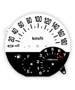 Toyota bB (2003–2006) Gauge Face - OPTIONS - White