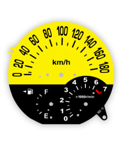 Toyota bB (2003–2006) Gauge Face - OPTIONS - Yellow