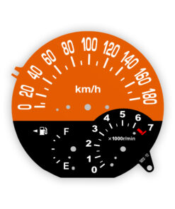 Toyota bB (2003–2006) Gauge Face - OPTIONS - Orange