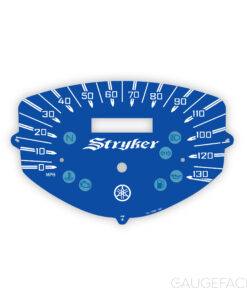 Yamaha XVS 1300 Stryker (2007-17) Gauge Face Speedometer - 130 MPH - Blue