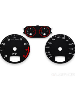 Audi TT (2006-2014, 8N, Gen 2) Gauge Face – Black