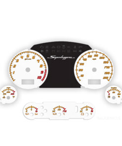 Lamborghini Gallardo Superleggera Gauge Faces – EU-Spec – White – Including Auxiliary Gauges